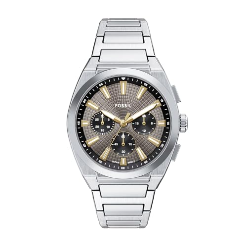 Cassa e movimento: cassa da 44 mm, larghezza di banda 18 mm, cristallo minerale resistente ai graffi, movimento al quarzo preciso con display analogico cronografo, importato