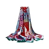 MULTIFUNCIÓN: La bufanda ligera y elegante se puede usar con diferentes estilos de ropa. Puedes usarlo en diferentes temporadas. En verano, puede usarlo como chal protector solar y aire acondicionado, o para mantener el calor en invierno.