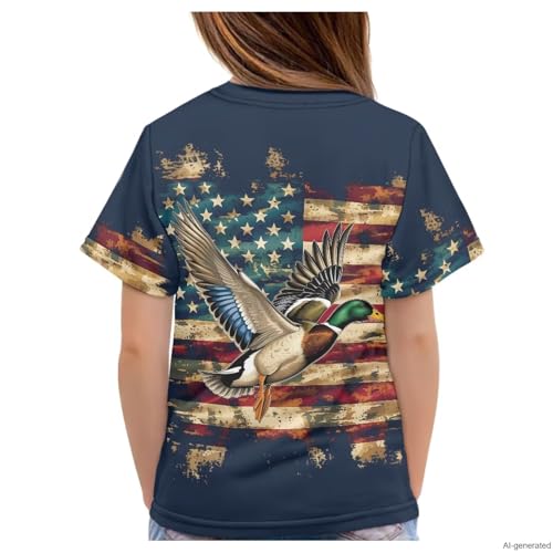 Image of WELLFLYHOM Kids Tshirts Girls Boys Short Sleeve Crewneck Tees Shirts Casual Sport Pullover Tops Size 3-16 Years