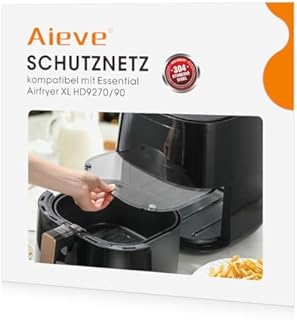 AIEVE Osłona przed rozpryskiwaniem tłuszczu ze stali nierdzewnej, kompatybilna z Philips Essential Airfryer XL - 6,2 l, akcesoria do frytkownicy, płyta natryskowa do ochrony spirali grzewczej