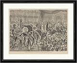 Kunstdruck Disfraz de carnaval en la sala de música de Viena Harun al Raschid Katzler Faksimile_E 17553