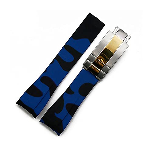 Bracelet montre de luxe en sangle caoutchouc 20mm silicone étanche