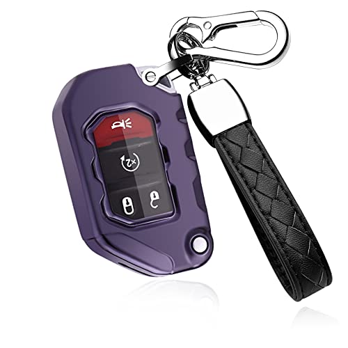 Coque de clé Jeep Wrangler JL et Gladiator JT : protection noire pour boîtier pliable 4 boutons