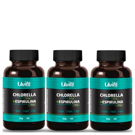 3 Clorella + Spirulina 60 Caplets cada - Uvits