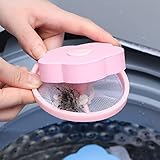 Pet Hair Remover for Laundry,Lint Catcher for Laundry,Washing Machine Filter Bag Plum Flower Shaped 360 Degree Reusable PP Floating Washing Machine Filter Bag for Laundry(Pink), washing machine l