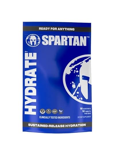 Spartan Race Hydration Tablets - Electrolyte Replacement For Rapid & Sustained Rehydration | Clean + Simple Ingredients | Keto, Vegan, Gluten Free | No Sugar Or Artificial Sweeteners (90 Pack) #TOP2