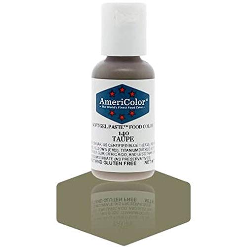 AmeriColor, Taupe, 0.75 Ounce Bottle, Soft Gel Paste Food Color