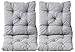 Produktbild Ambientehome Sitzkissen Auflage Sitzpolster, 98 x 50 x 8 cm, 2er Set, Light Grey, 50% Baumwolle , 50% Polyester