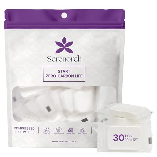 Toallas comprimidas grandes 30 unidades con 15% de descuento