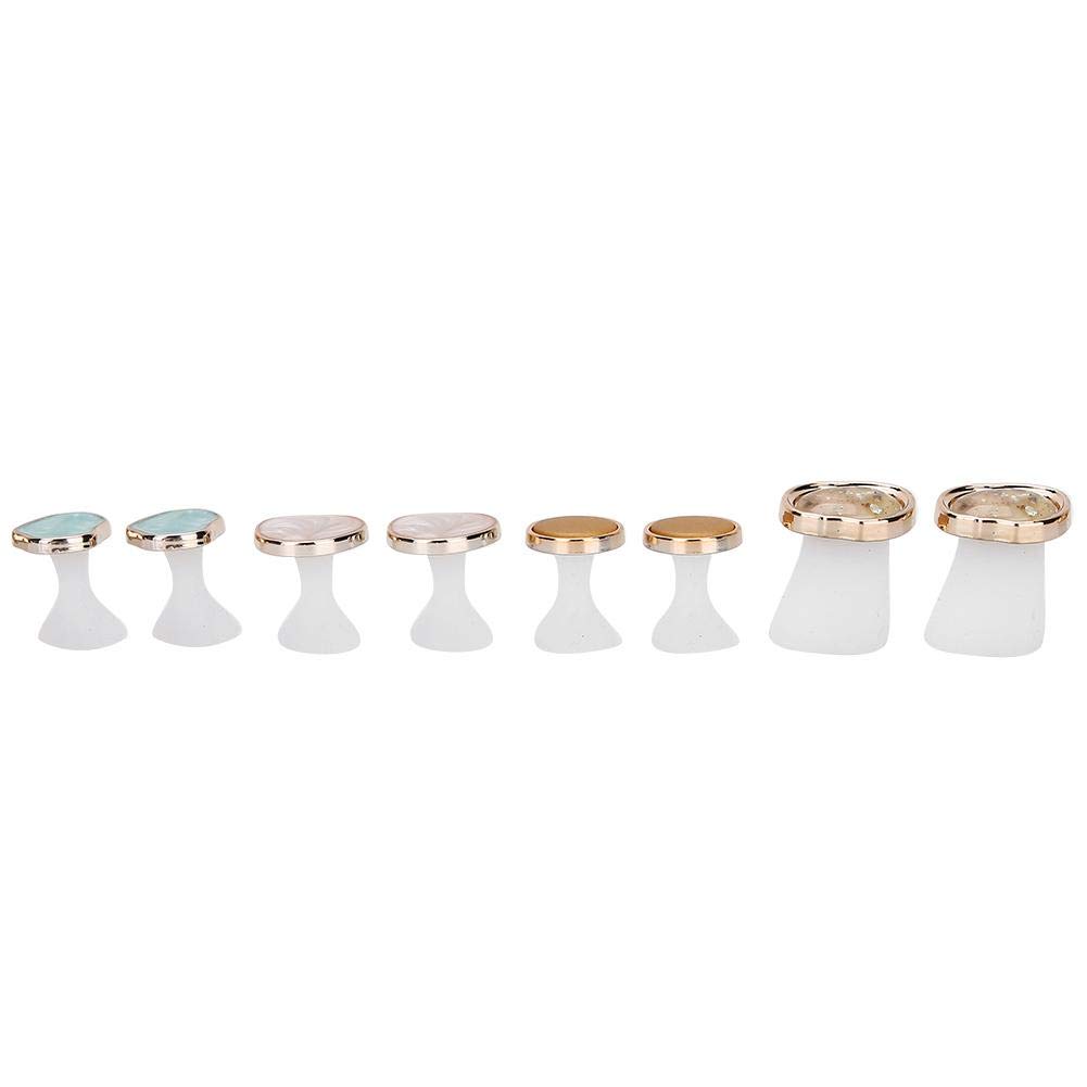 Toe Separator, 8 Pcs Washable Reusable Toe Separation Tool Pedicure Care Silicone Nail Art Toe Separator for Women and Men(2#) - Image 4