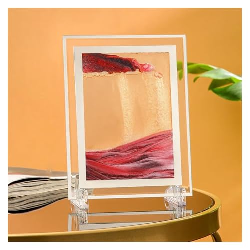 Sablier verre haut de gamme avec image de sable 3D dynamique rouge - 3