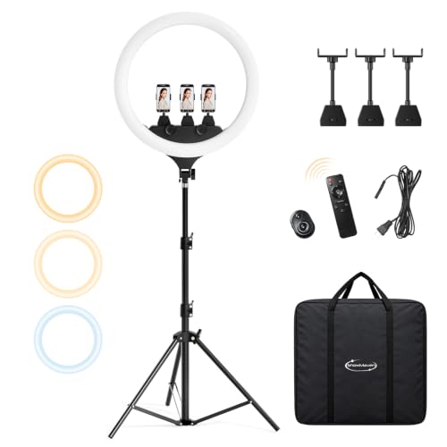 Image of ShowMaven 22" Ring Light with 78.7" Tripod Stand, Remote Control