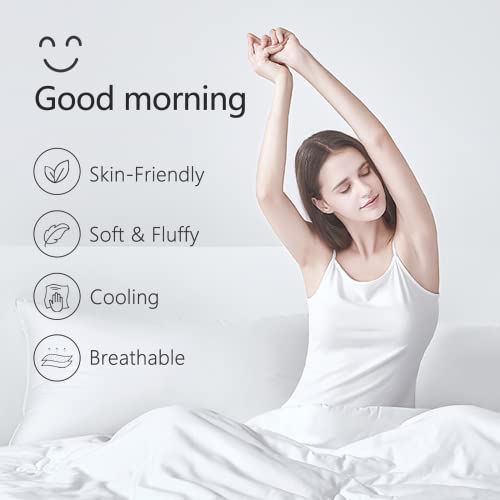 Texartist QUEEN Comforter All Season Breathable Cooling White Comforter Soft 4D Spiral Fiber Quilted Down Alternative Duvet thumb #1