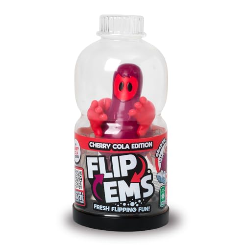 IDEAL FLIP EMS | Cherry Cola Scented Soft Squishy Bottle Flipping Character | Inspired By Bottle Flipping Craze | Create Freestyle Tricks | Solo or Party Game | Ages 5+ | Christmas or Birthday Gift