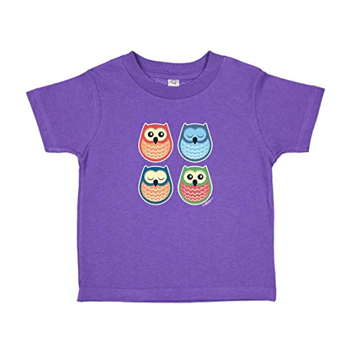 4 Cute Colorful Owls Toddler Juvy T-Shirt
