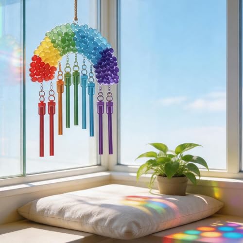 Attrape-d'extérieur en acrylique à perles carillon cadeau décoration maison