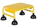 Vestil LAD-1-Y-P Steel Spring Loaded Roll Ladder, 16" Wide x 11" Depth, 300 lb. Capacity, 1 Perforated Step, Yellow