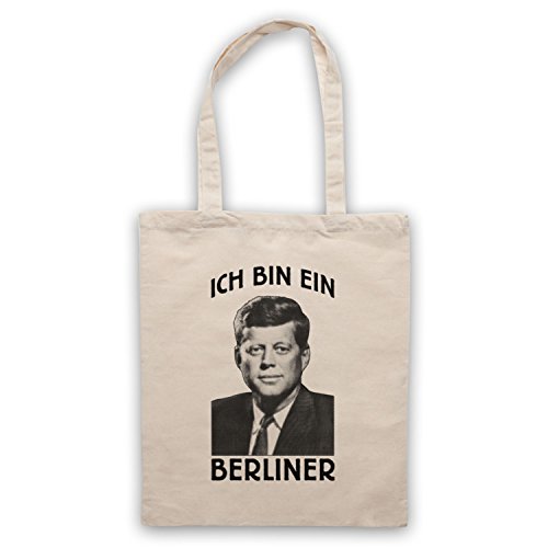 Sac d'emballage JFK Ich Bin Ein Berliner en toile premium d'inspiration historique