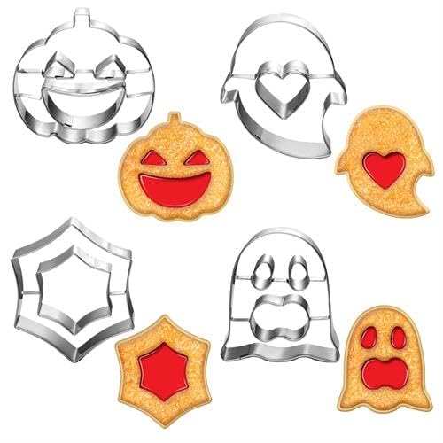 UKoosien Halloween Cookie Cutter Set-4 Piece-6.5 Cm-Diswasher Safe-Mini Halloween Cookie Cutter Shape for Baking - Image 3