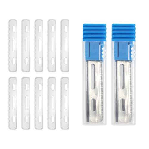 FEISIER Single Edge Razor Blades,20PCS Replacement Blade with Guard, Silver Barber Razors Blades for Shaving Straight Razor