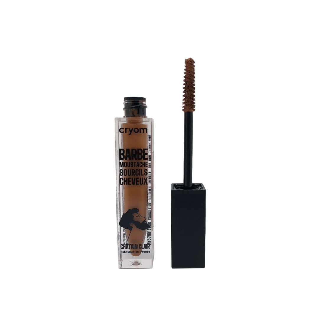 Correcteur temporaire de couleur pour barbe, sourcils et cheveux, flacon brosse 7 ml. Cosmétique et maquillage pour hommes. N°01 : Noir