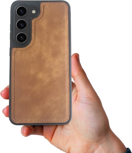Image of A rtistque Premium Pu Leather Back Cover Case for Samsung Galaxy S23 Fe | Inner Fabric |Smooth Hand Feel | Drop Protection | Raised Camera Edge | Stylish Design | S23 Fe Back Cover - Brown