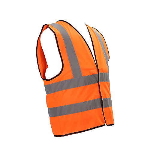 Zojo High Visibility Reflective Vests,Adjustable Size,Lightweight Mesh Fabric, Wholesale Safety Vest For Outdoor Works, Cycling, Jogging, Walking,Sports - Fits For Men And Women ( 10Pack, Neon Orange) #TOP7