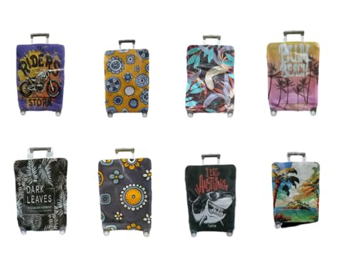 Image of Elastic Luggage Cover for Trolley Suitcase| Washable Dust-Proof Anti-Scratch|Reusable Travel Bag Protector| Stretch Fit Protective Case for 26-29 Inch Suitcases (Random Design)- Pack of 1