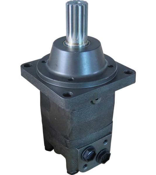 Moteur Hydraulique M+S, Type MSW315SH, Cylindrée 315 cm3/tr, Connexions (coté): G 1/2'', Arbre: Ø 1 1/4‘‘ Cannelée, Bride à Roue, Utilisation sans Drain possible
