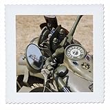 Square dimensions (in inches): 16 L x 16 W, image dimensions (in inches): 14 L x 14 W 100% poloyester; image is soft to touch. Made in USA Edges have pinking shear cut Image will not fade with washing. Image not a transfer, part of material