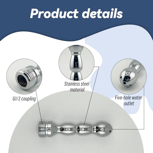 Image of Shower Enema Cleaner, Smooth Metal Shower Douche Nozzle Cleansing System for Men and Women Portable Cleaning