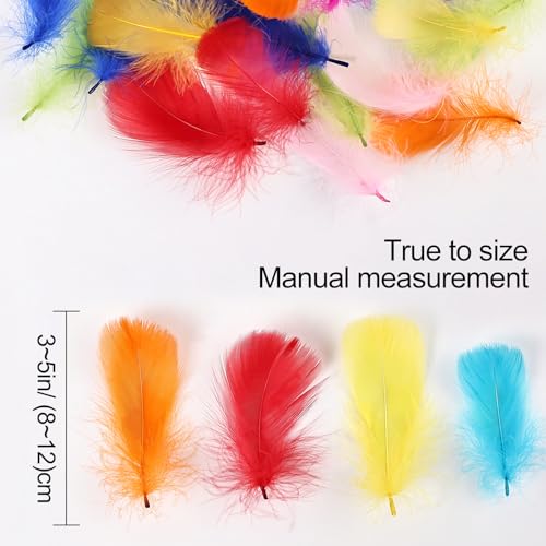 THARAHT Craft Rooster Feathers 3-5inch Colored Feathers for DIY Crafts Wedding Home Party Dream Catcher Decorations Feathers