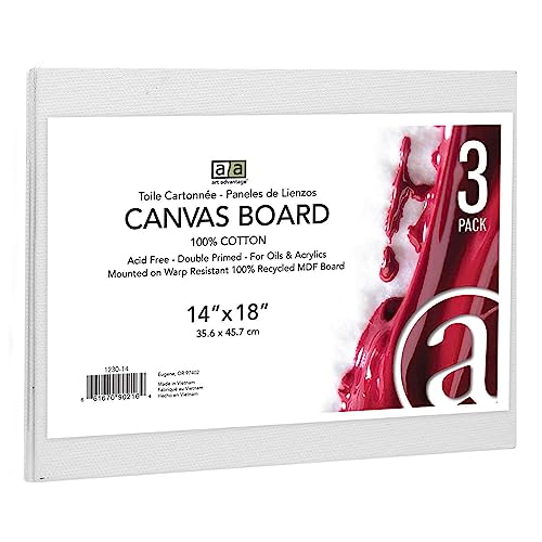 Art Advantage Canvas Board Recycled Mdf 14X18 3Pc #TOP5