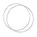 Extra Large Non Pierced Earrings for Women Men - Big Round Circle Clip On Huggie Hoop Earrings Hypoallergenic (Silver, 100)