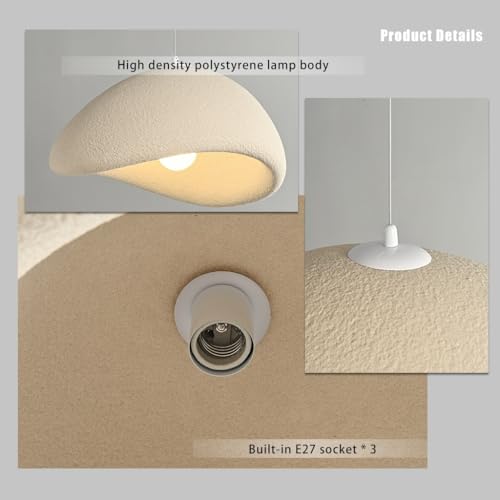 Lámpara colgante de sala de estar para transformar techos apagados con diseño E27 7