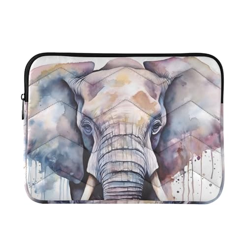 Funda para portátil acuarela elefante 13-14 pulgadas miniatura 1