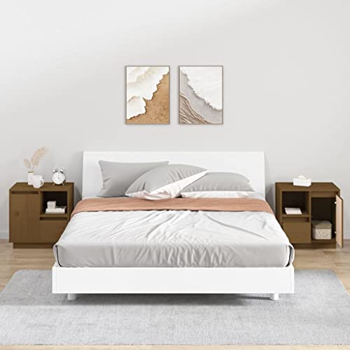 Table de chevet rustique lot de 2 pour chambre à coucher cocooning - 3