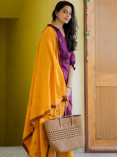 Image of GoSriKi Women Viscose Foil Print Straight Kurta with Pant and Dupatta | Ladies Kurta Pant Dupatta Set | Indian Ethnic Traditional Dress for Women