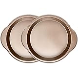 OJelay Round Cake Pans Set of 2, Nonstick 9 Inch Cake Pan With Handle Rainbow Layer Cake Baking Pan