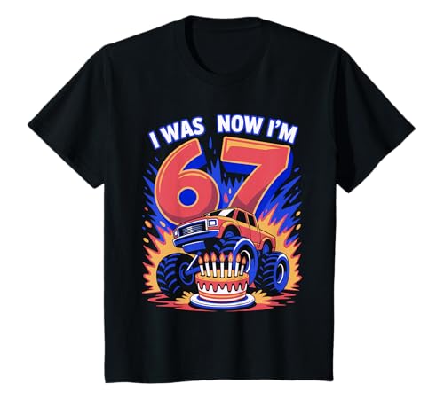 I was 6 Now I’m 7 Monster Truck T-Shirt