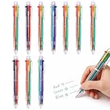 UYVPAER Lot De 10 Stylos À Bille Multicolores 6 En 1 0,5 Mm   Pour Bureau, Fournitures Scolaires, Étudiants, Enfants, Infirmières, Cadeau