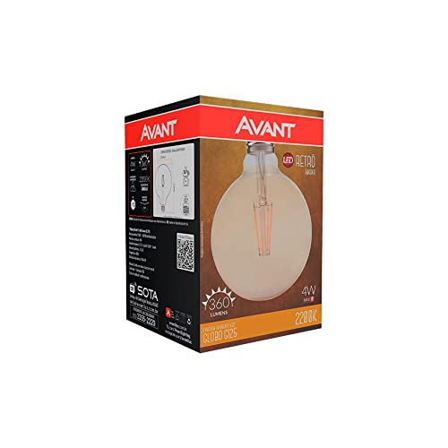 Lâmpada Retro Globo LED, 4W, Luz âmbar 2200K, Bivolt, Avant
