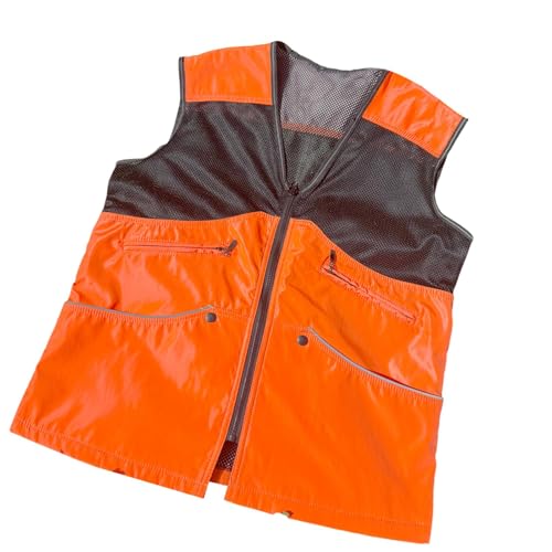 Baoblaze Summer Dog Handler Training Vest Sleeveless Clothes Waterproof Professional Comfortable for Men Women Pet Owner Vest Orange, Size L