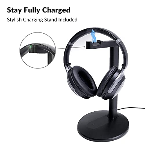 Avantree Aria Podio Wireless Noise Cancelling Headphones With Charging Dock Base, Ssd Option, Bluetooth 5.0 Headset With Boom Mic For Meeting, Online Class, Work On Pc Phone Computer Laptop #TOP2
