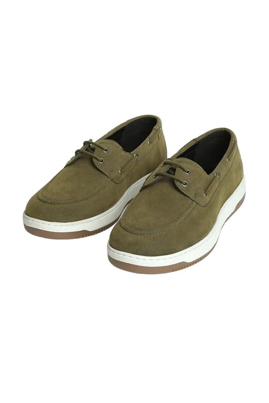 Image of SNITCH Men Casual Shoes | Solid Pattern Boat Shoes | Premium Vegan Leather & TPR Outsole | Lightweight Everyday Casual Boat Shoes for Men