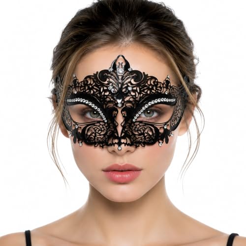 Image of Exlinonline Lace Masquerade Mask Elastic,Fit for Adult,Soft Gentle Material,Specially For Costume,Thememed Party