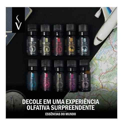 Kit 10 Essências Linha Mundo Para Difusor Elétrico Via Aroma