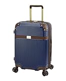 London Fog Brentwood IV 20' Expandable Spinner Carry-on Hardside, Midnight Blue