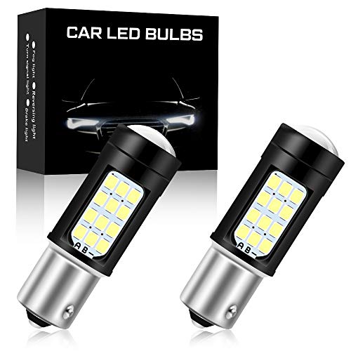 2 pz Blancas 1156 BAU15S PY21W bombilla LED Super Brillante 2835 42SMD luz de Reversa de Reversa del Automóvil Luz de Estacionamiento Luz de Niebla Trasera Posición de Luz de Niebla Luz Trasera 6500K
