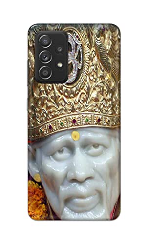 Image of PRINTFIDAA Sai Baba Lord Shiridi Great God Hinduism Hindu Religious Printed Designer Hard Case for Samsung Galaxy A52 / A52 5G (6.5 inch) Back Cover -(e) RPM1005